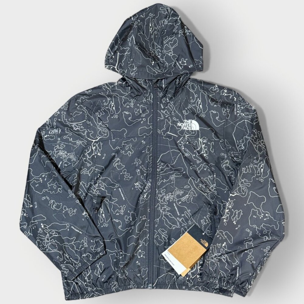The North Face Kids Never Stop Hooded WindWall Jacket Asphalt Grey Size M (10) - Picture 1 of 14